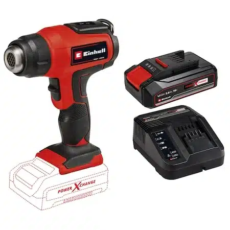 aer cald pe acumulator Einhell PXC TE-HA