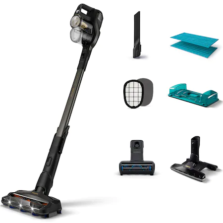 Aspirator vertical 3-in-1 Philips XC8347 cu mop integrat, seria 8000 Aqua +